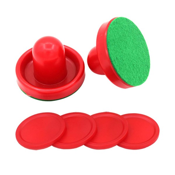VORCOOL 8pcs 96mm Air Hockey Pushers Pucks Replacement for Game Tables Goalies Header Kit Air Hockey Equipment Accessories Sports Props (Red)
