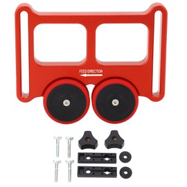 Woodworking Feather Loc Board Aluminum Alloy Anti Rebound Anti Slip Dual Bearing Roller Feather Loc Board