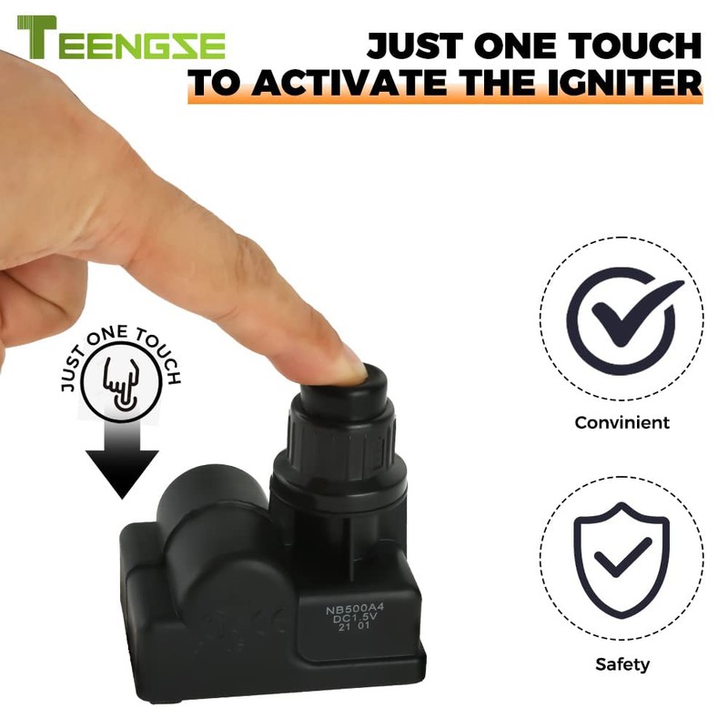 TEENGSE Grill Igniter Assembly Kit, Gas Grill Spark Generator, Electronic