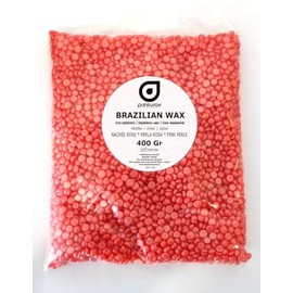 Purewax Brazilian Wax, Pink, Premium for Streak-free and Painless Hair Removal, Creamy and Highly Elastic Formula, 400 g