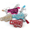 Cheer Megaphone Cushion Keychain (Blue & Black)