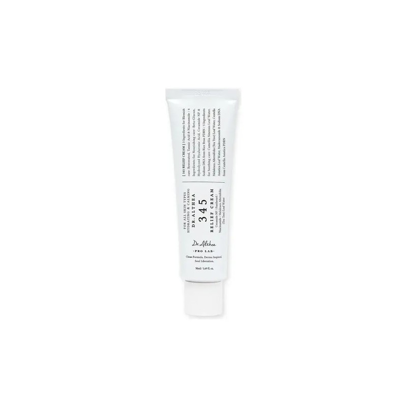 345 Relief Cream, Crema Hidratante Facial Coreana, 345