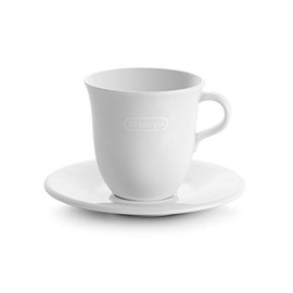 De'Longhi DLSC309 Porcelain Cappuccino Cup & Saucer, Set of 2