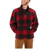 Carhartt Men's Loose Fit Fleece Pullover, Crabapple/Black Plaid, X-Large Tall