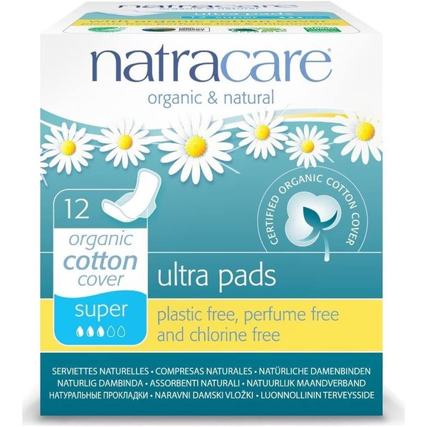 Natracare Natural Ultra Pads Organic Cotton Cover, 12 Count