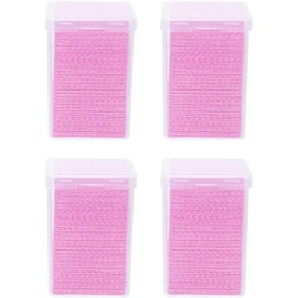 Toallitas Profesionales para Limpiar Pegamento de Pestañas, Almohadillas de Tela No Tejida Rosa, Portátiles y Antitaponamiento para Proceso de Extensión de Pestañas, 4 Cajas 800