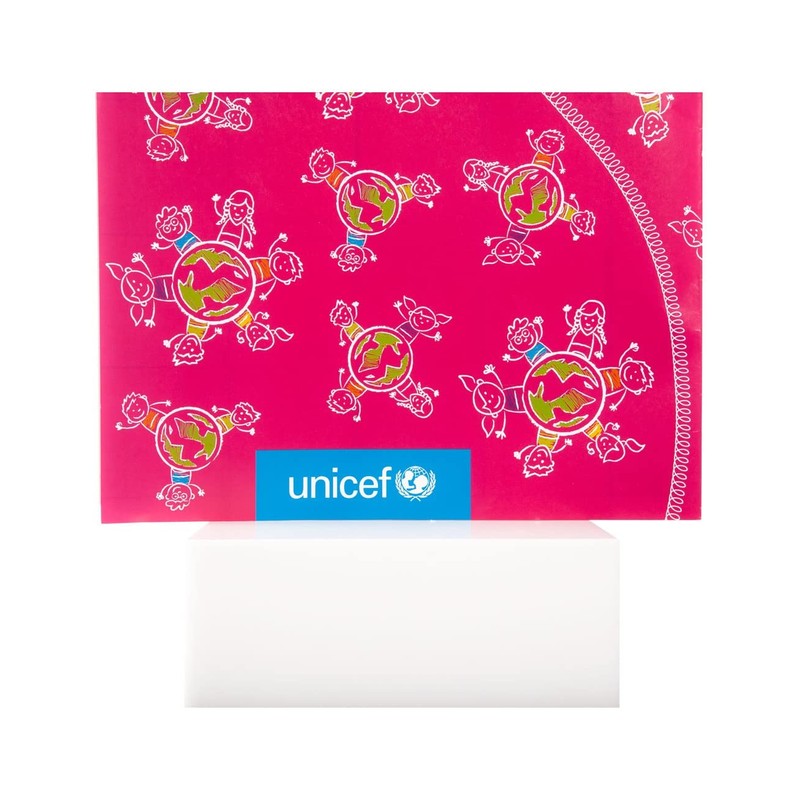 UNICEF - Folded Wrapping Paper, 2 Sheets, World