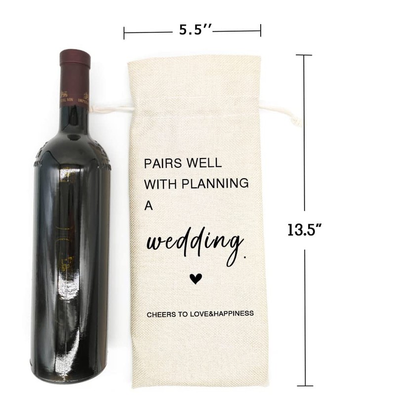 Socive Wedding Gift Wine Bags, Engagement Bridal Shower Gift, Wedding