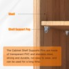 20PCS Clear 5mm Plastic Shelf Support Pegs - Locking Cabinet