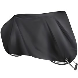 Elezenioc Bicycle Cover, 190T Nylon Bicycle Protective Cover for 2 Bikes, Bicycle Garage Protective Cover, Waterproof, Anti-UV with Locking Hole, Bicycle Cover for Mountain Bikes, Road Bikes, Up to 29 Inches