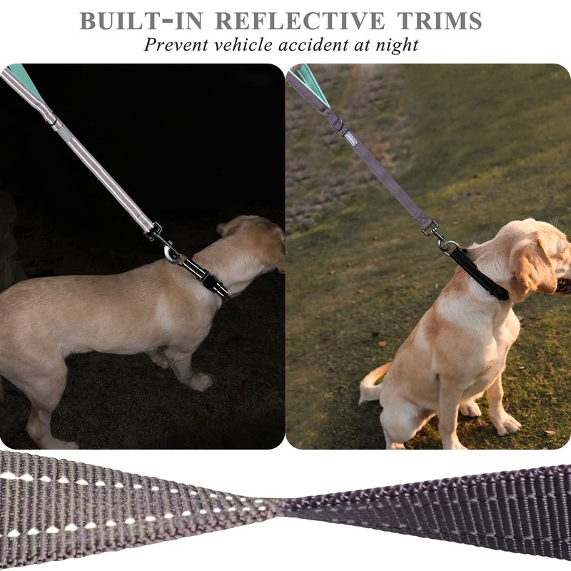VIVAGLORY Short Dog Lead 24" Grey