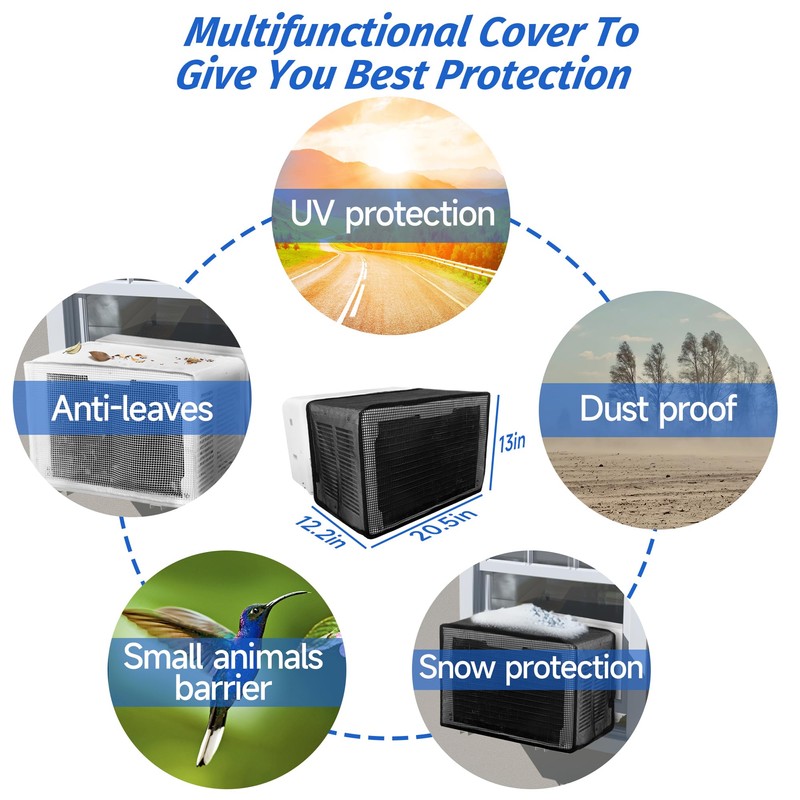 TAKTOPEAK Window AC Mesh Cover 20" W x 12.2" D