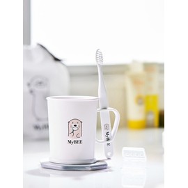 Kids toothbrushing cup set made from sugarcane (toothbrush + toothbrushing cup + pouch) / 사탕수수로 만든 키즈 양치컵 세트 (칫솔+양치컵+파우치)