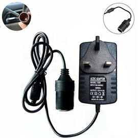 DaMohony Netzteil für Zigarettenanzünder, Netzstecker auf 12 V DC, Kfz-Ladegerät, Konverter, 240 V Adapter, UK-Stecker