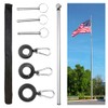 20ft Deluxe Fiberglass Residential Flag Pole - for Multiple Flags