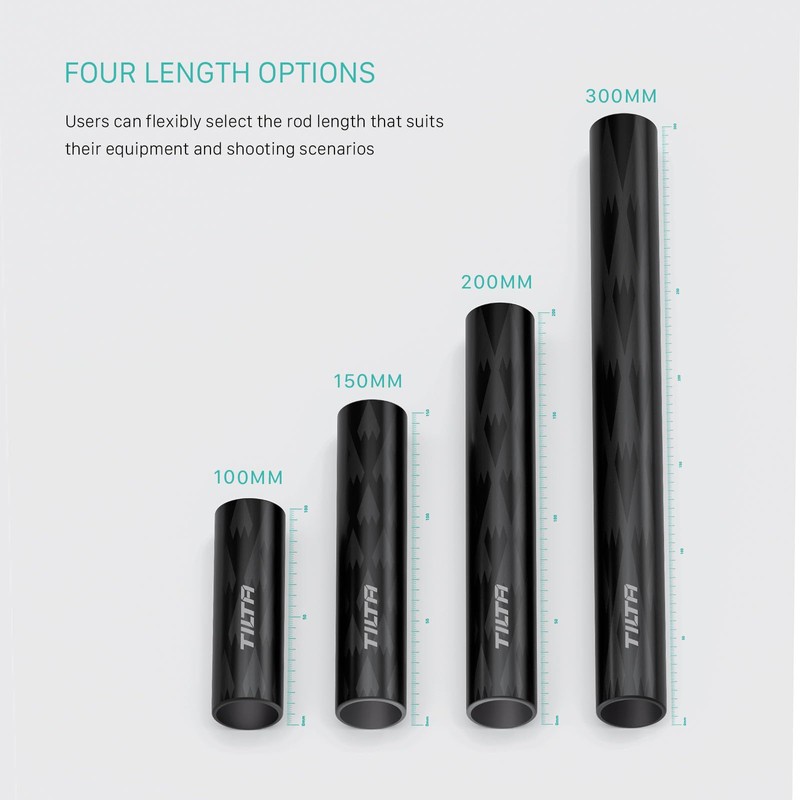 Tilta 2X Carbon Fiber Rods 15mm for Rail Support System