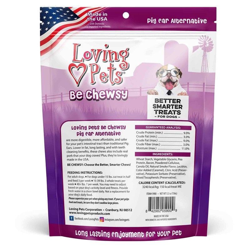 Loving Pets - Be Chewsy Pig Ear Alternative for Dogs