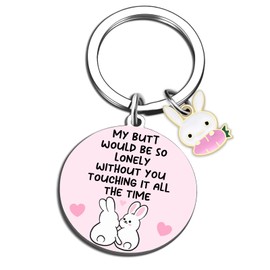 UVIBEW Gifts for Girlfriend Keychain from Boyfriend Valentine Day Gifts for Women Her Birthday Gifts for Girlfriend Anniversary Presents Christmas Funny Keychain for Wife from Husband