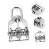 Kisangel Stainless Steel Dual Pulley Wheel Durable Swivel Gym Pulley