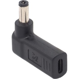 Audio Fan USB-C 19V DC Conversion Connector Type C DC L Shape Outer Diameter 0.2 inch (5.5 mm) Inner Diameter 0.08 inch (2.1 mm) Trigger Plug Conversion Adapter *PD compatible high output charger is required