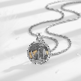 AEONSLOVE 925 Sterling Silver Egyptian Jewelry for Women Men, Eye of Ra Necklace Egyptian Pendant Eye of Horus Pendants Ancient Egyptian Necklaces Egypt Amulet Protection Talisman Religious Gifts