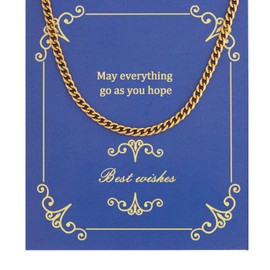 Sahoottie Gold Mens Chain Gold Chains for Men 18 Inch Mens Cuban Chain Necklace Men Stainless Steel Necklace Jewellery 3mm