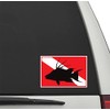 HOGFISH Dive Flag #2 Vinyl Decals 4" Car Truck Tank Stickers SCUBA Diving