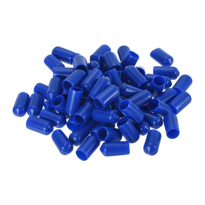 sourcing map 80pcs Rubber End Caps 8mm ID Vinyl Round