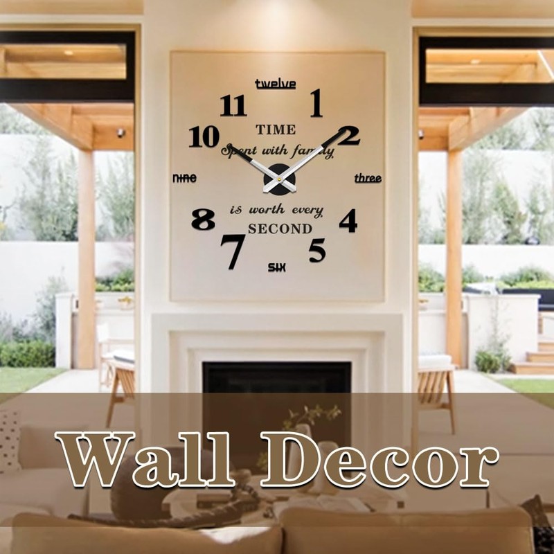 VANGOLD Large Wall Clock for Living Room