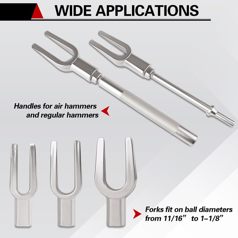 Jiimee 5pcs Ball Joint Separator Set, Heavy Duty Tie Rod