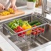 Expandable Stainless Steel Sink Drainer Basket for Washing Produce –