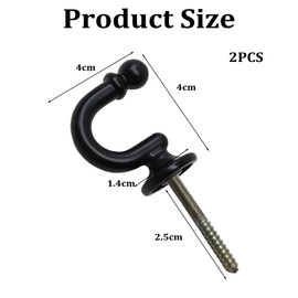 4pack Tie Back Hooks For Curtains Black Curtain Tie Backs Curtain Tie Backs Hooks Tie Back For Clothes Coat Hanger Hook