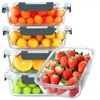 KOMUEE 30 oz 5 Pack Glass Meal Prep Containers, Glass