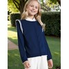Girls Cardigan 100% Cotton Girls Button Sweaters Ruffle Long Sleeve