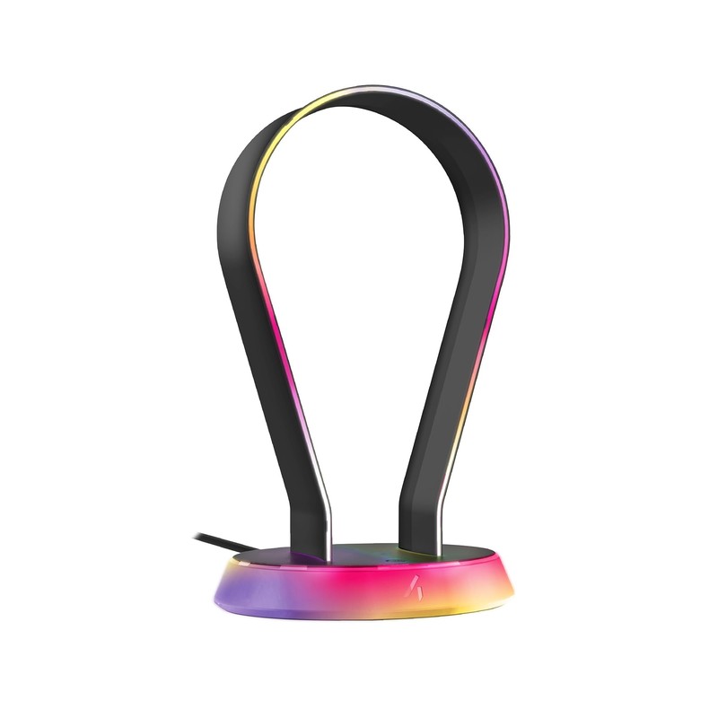 STEALTH Gaming Light Up Charging Headset Stand - Glow Black,