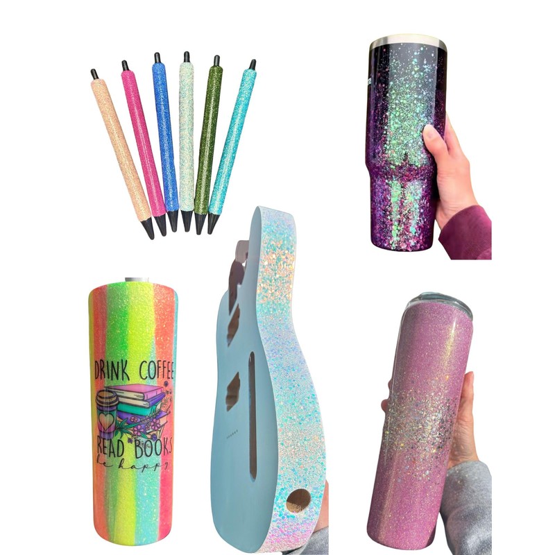 CrystaLac Glitter Glue Adhesive Permanent Bonding Non Toxic Water-Based for