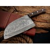 HANDMADE DAMASCUS STEEL OUTDOOR BBQ BEST SERBIAN CHEF CLEAVER KNIFE