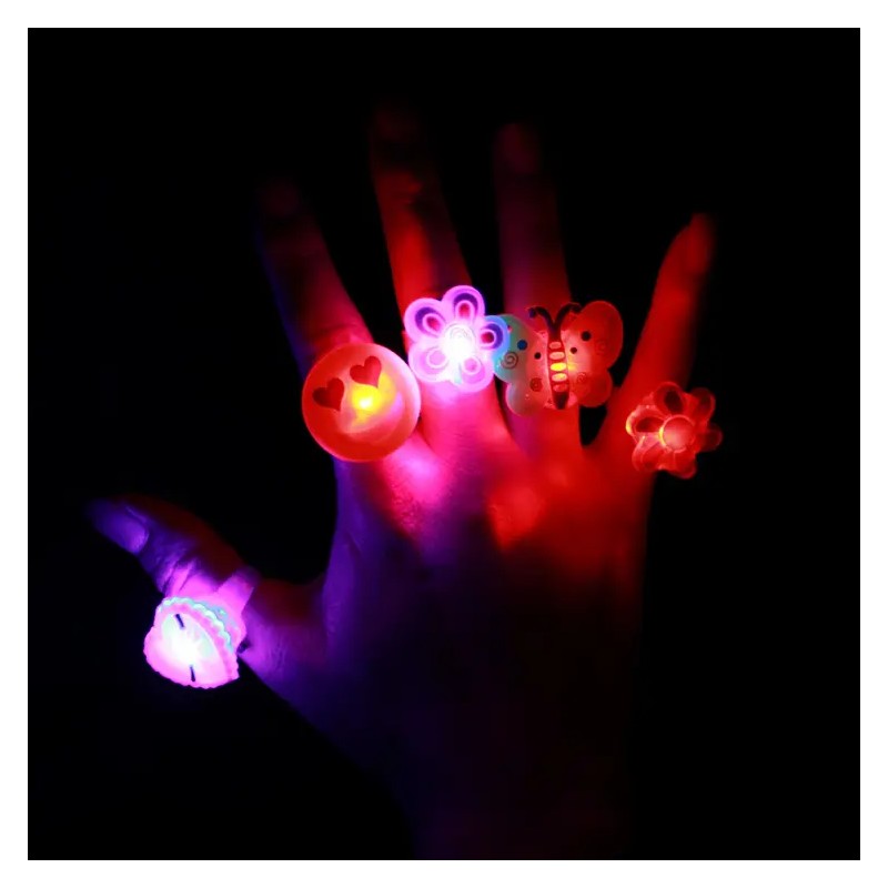 50 Unidades De Anillos Led Luminosos Con Anillos De Boda