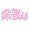 Craftique Mississippi Decal (PINK OLE MISS DECAL (3",4",6"), 6 in)