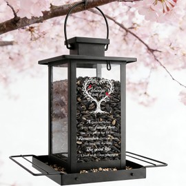 Sympathy Memorial Bird Feeders for Outdoors, Cardinal Grieving Gifts for Loss of Loved One, Grief Home Decor Keepsake Garden Outside, Remembrance Condolences Bereavement Funeral Gift Idea