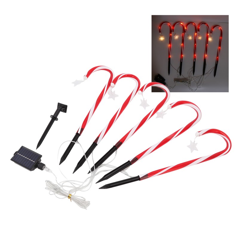 Christmas Candy Cane Lights 1 for 5 IP65 Waterproof 8