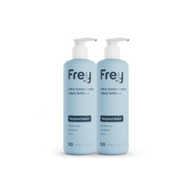 FREY Natural Liquid Fabric Softener & Conditioner | Laundry Softener for Clothing | Works In All Machines + HE | Powered by Natural Ingredients (2-pack, Bergamot Beach)