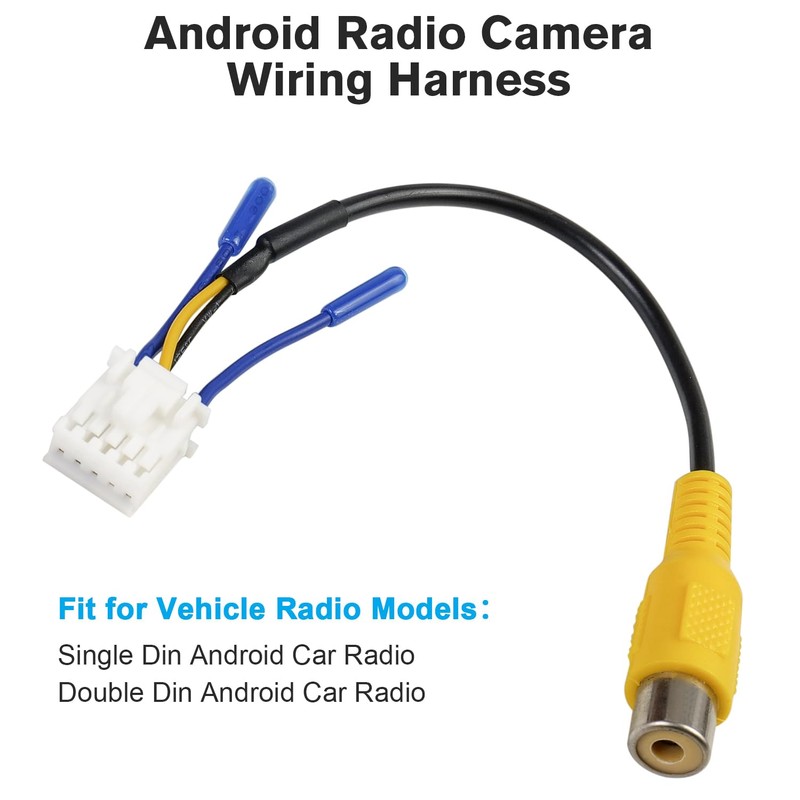 zenoruslky 10 Pin Backup Camera Cable Android Radio RCA Cable