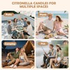 LIAILA Pack of 12 Citronella Candles Outdoor for Outdoor Use,
