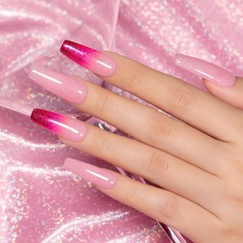 RARJSM Rainbow Glitter Rubber Base Gel Nail Polish Nude Light Pink Rubber Base Gel Iridescent Shimmer Brush on Quick Extend Builder Hard Gel Soak Off Curing Requires 15ml Salon Home French Manicure