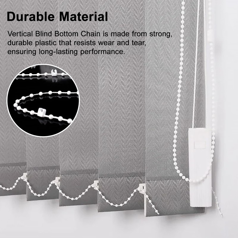 Vertical Blind Bottom Chain (10m, 100 Clips) - Vertical Blinds