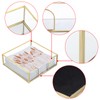TOLIDA Square Glass Napkin Holder - Metal Glass Napkin Holder