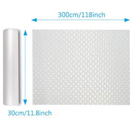 Shelf Liners for Kitchen Cabinets, Oil-Proof Kitchen Cupboard Liner, Non-Slip Fridge Mats Sink Protectors, for Shelves, Cabinets, Drawers, Refrigerators, 30 * 300 cm, White
