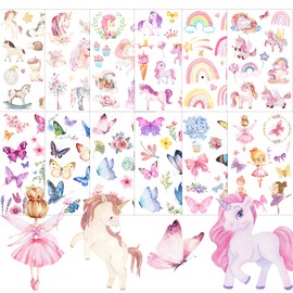 120+ Children's Tattoos, Unicorn Tattoos Girls, Butterfly Tattoo, Children's Tattoos Girls, Temporary Tattoos for Children's Birthday Gifts, Carnival