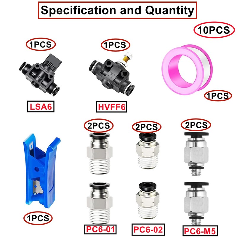 HUAZIZ Blue 6 mm OD 4 mm ID Polyurethane PU